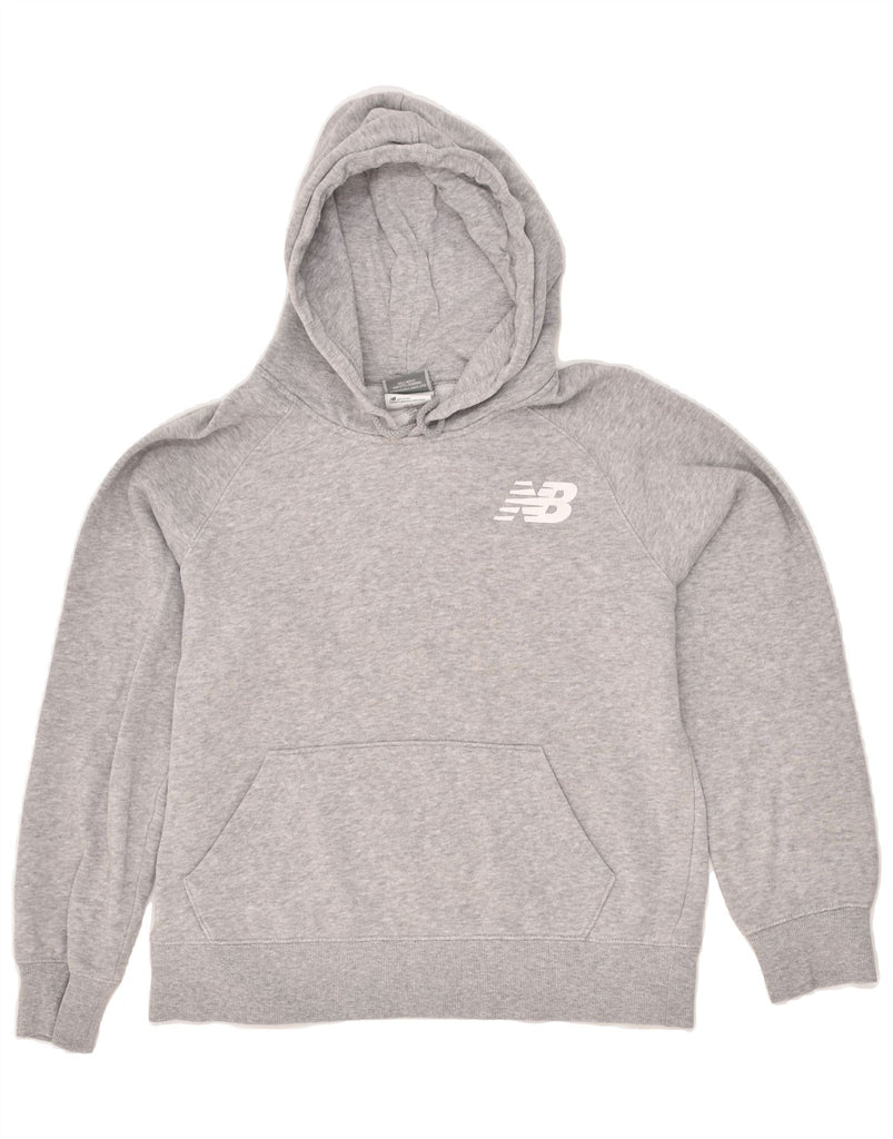 NEW BALANCE Womens Hoodie Jumper UK 14 Medium Grey Cotton | Vintage New Balance | Thrift | Second-Hand New Balance | Used Clothing | Messina Hembry 