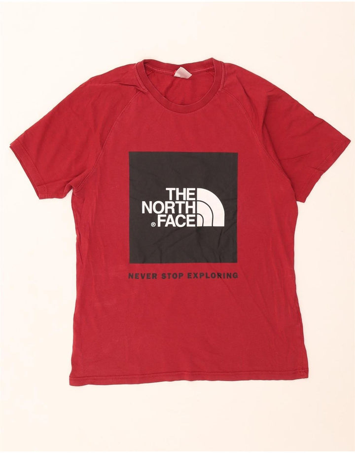 The North Face Mens Graphic T-Shirt Top Medium Red Cotton