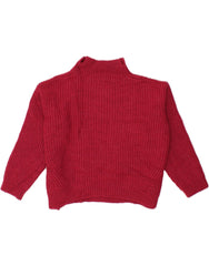 BENETTON Womens Turtle Neck Jumper Sweater UK 18 XL Red Acrylic