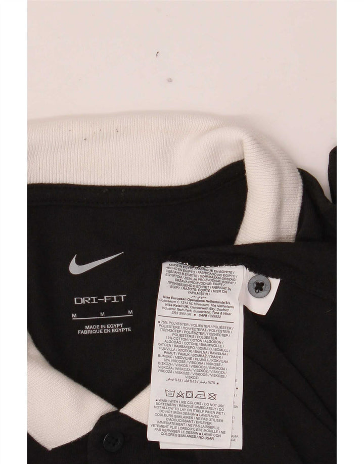 Nike Mens Dri Fit Graphic Polo Shirt Medium Black Polyester