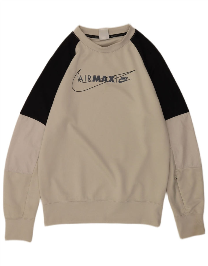 Nike Mens Graphic Sweatshirt Jumper Small Grey Colourblock Polyester