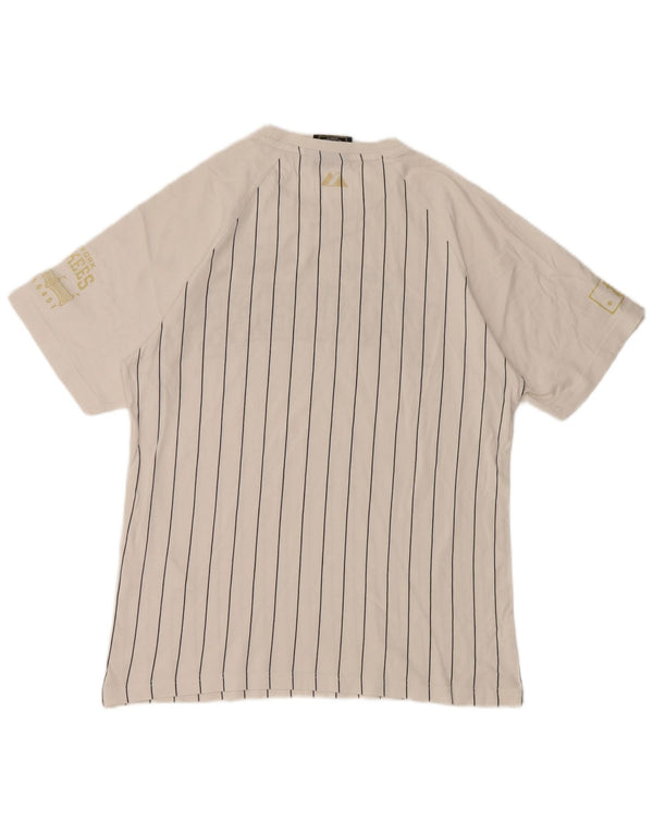 Majestic Mens New York Yankees Graphic T-Shirt Top Small White Striped