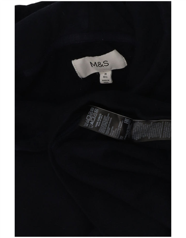 Marks & Spencer Womens Hoodie Jumper Medium Navy Blue Cotton