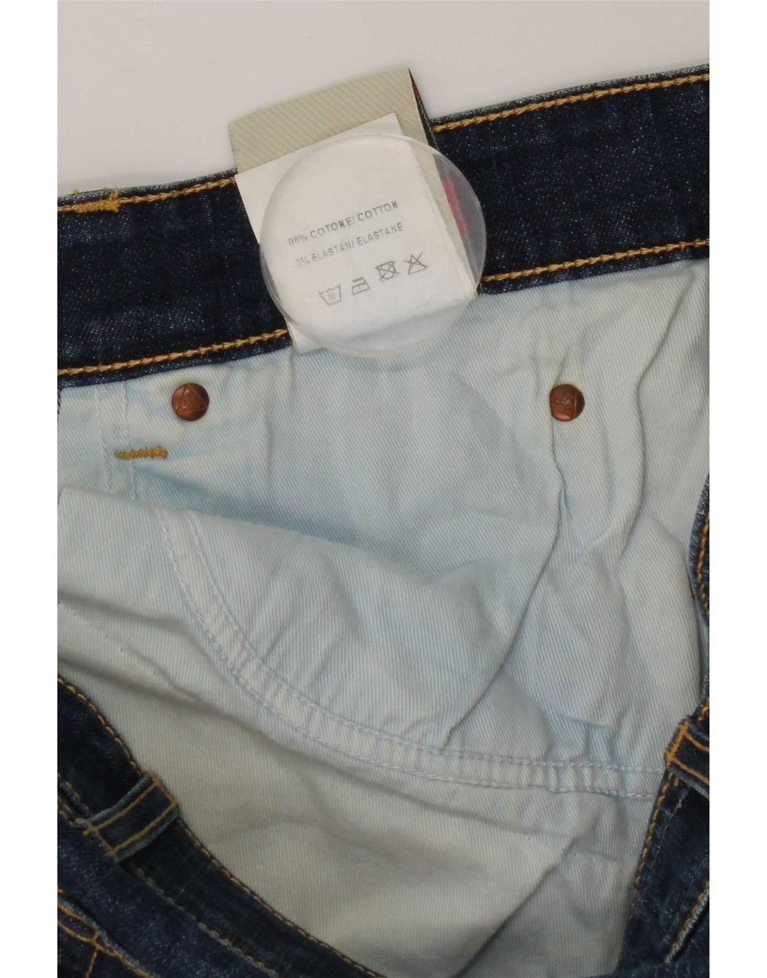 Roy Rogers Mens Straight Jeans W34 L27 Navy Blue Cotton
