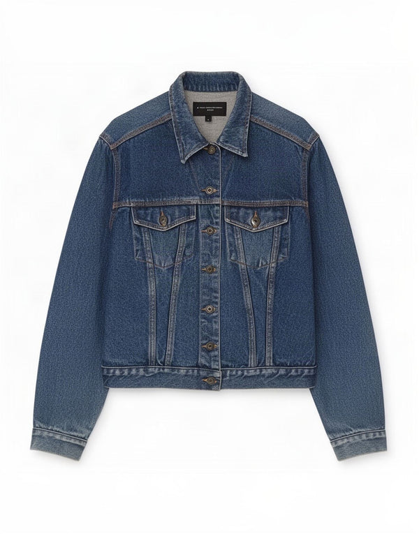 French Connection Womens Denim Jacket UK 16 Large Blue Cotton