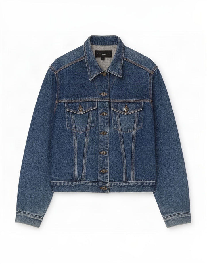 French Connection Womens Denim Jacket UK 16 Large Blue Cotton