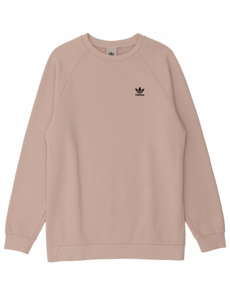 ADIDAS Mens Sweatshirt Jumper Large Pink Cotton Vintage Adidas and Second-Hand Adidas from Messina Hembry 