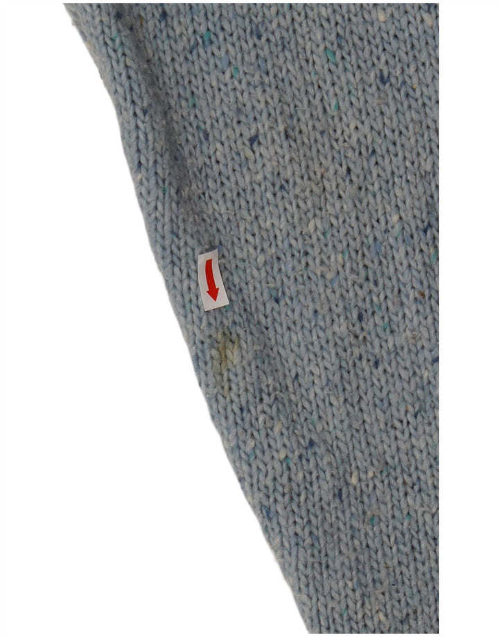Rifle Womens Turtle Neck Jumper Sweater UK 16 Large Blue Flecked Wool