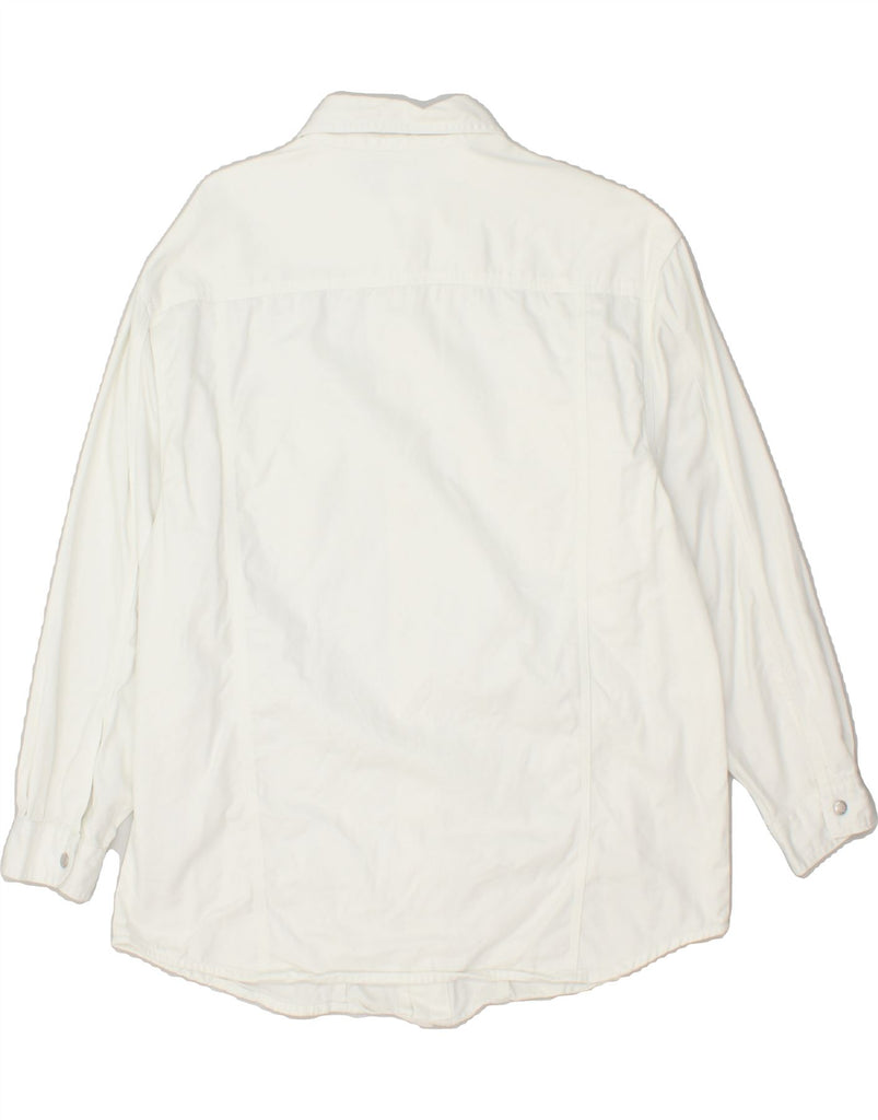 JOHN BANER Womens Shirt UK 12/14 Medium White Cotton | Vintage John Baner | Thrift | Second-Hand John Baner | Used Clothing | Messina Hembry 