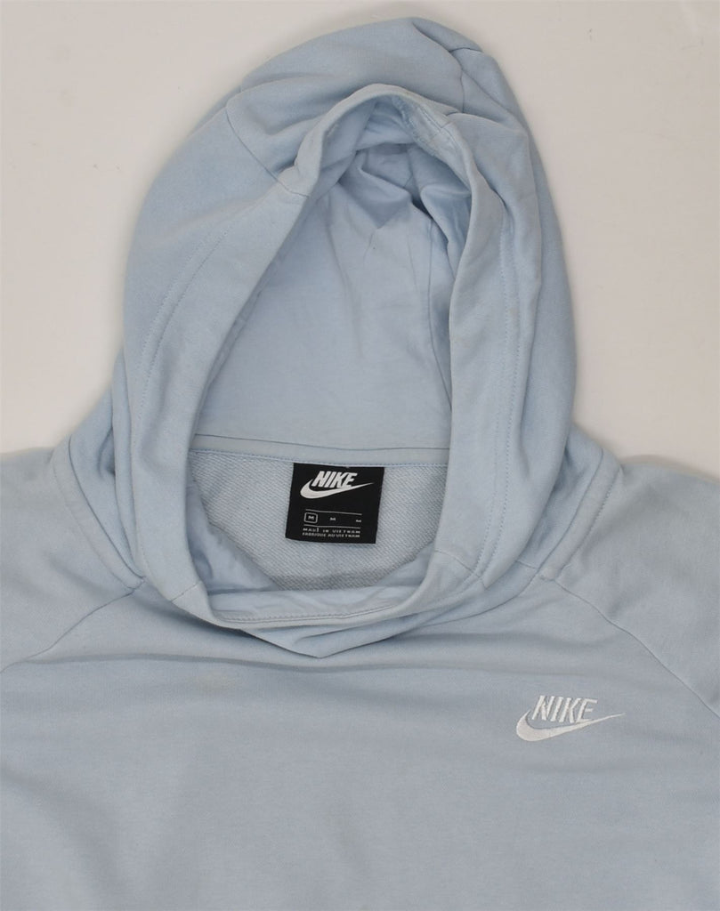 NIKE Womens Hoodie Jumper UK 14 Medium Blue Cotton | Vintage Nike | Thrift | Second-Hand Nike | Used Clothing | Messina Hembry 