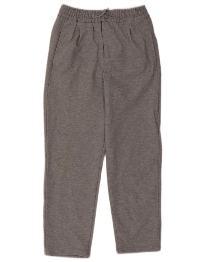 Zara Boys Straight Chino Trousers 11-12 Years W24 L24 Grey Polyester