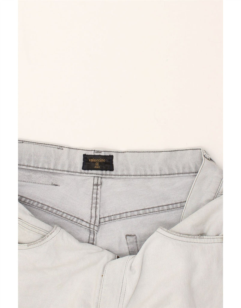 VALENTINO Mens Cropped Jeans W34 L24 Grey Cotton | Vintage Valentino | Thrift | Second-Hand Valentino | Used Clothing | Messina Hembry 