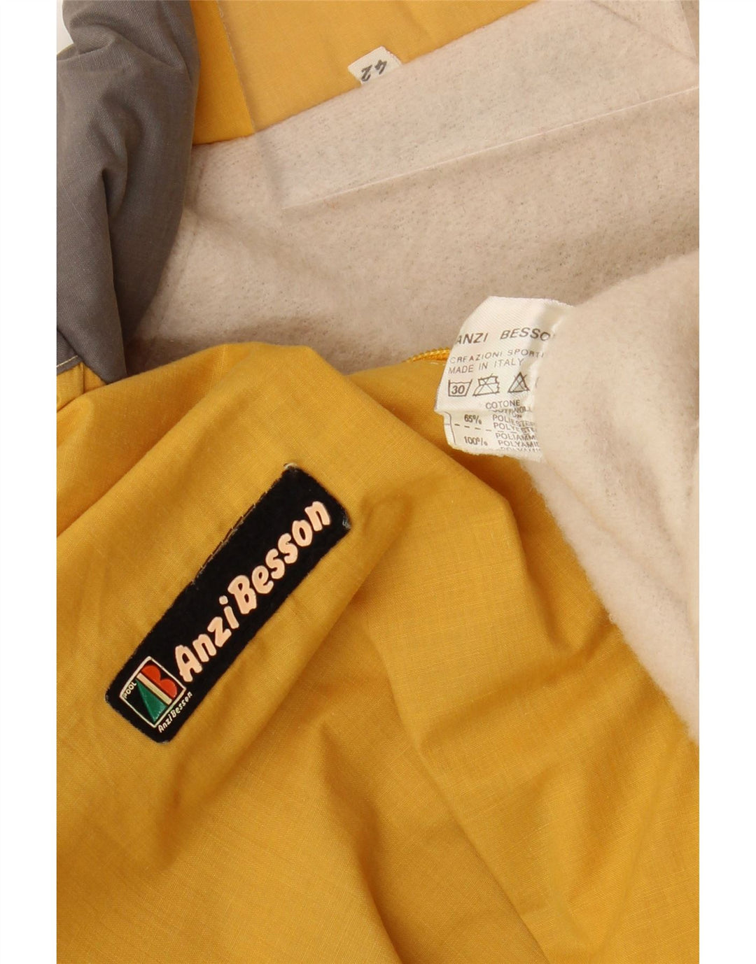 Anzi Besson Womens Windbreaker Jacket IT 42 Medium Yellow Colourblock