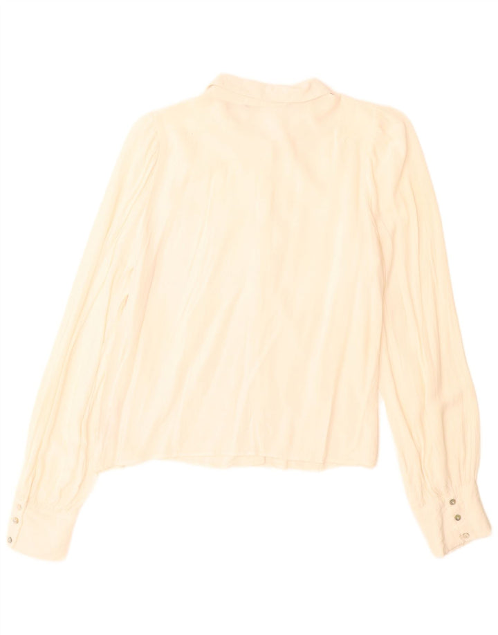 Zara Womens Shirt UK 14 Medium White Virgin Wool