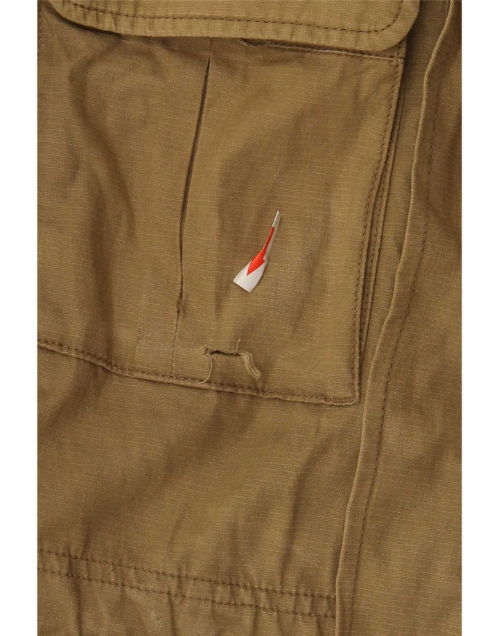 Timberland Mens Hooded Utility Jacket UK 36 Small Khaki Cotton