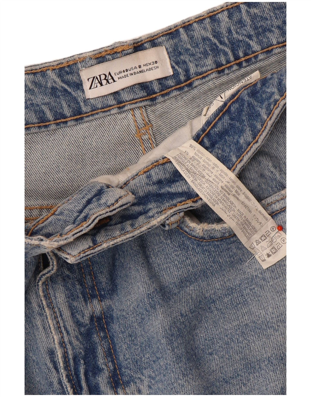 Zara Womens Tapered Jeans EU 40 Medium W30 L28 Blue Cotton