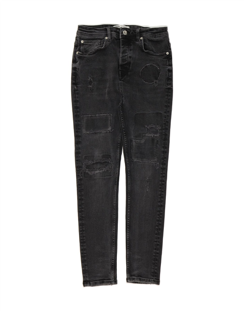 ZARA Mens Distressed Skinny Jeans EU 38 Small W30 L29 Black Cotton Vintage Zara and Second-Hand Zara from Messina Hembry 
