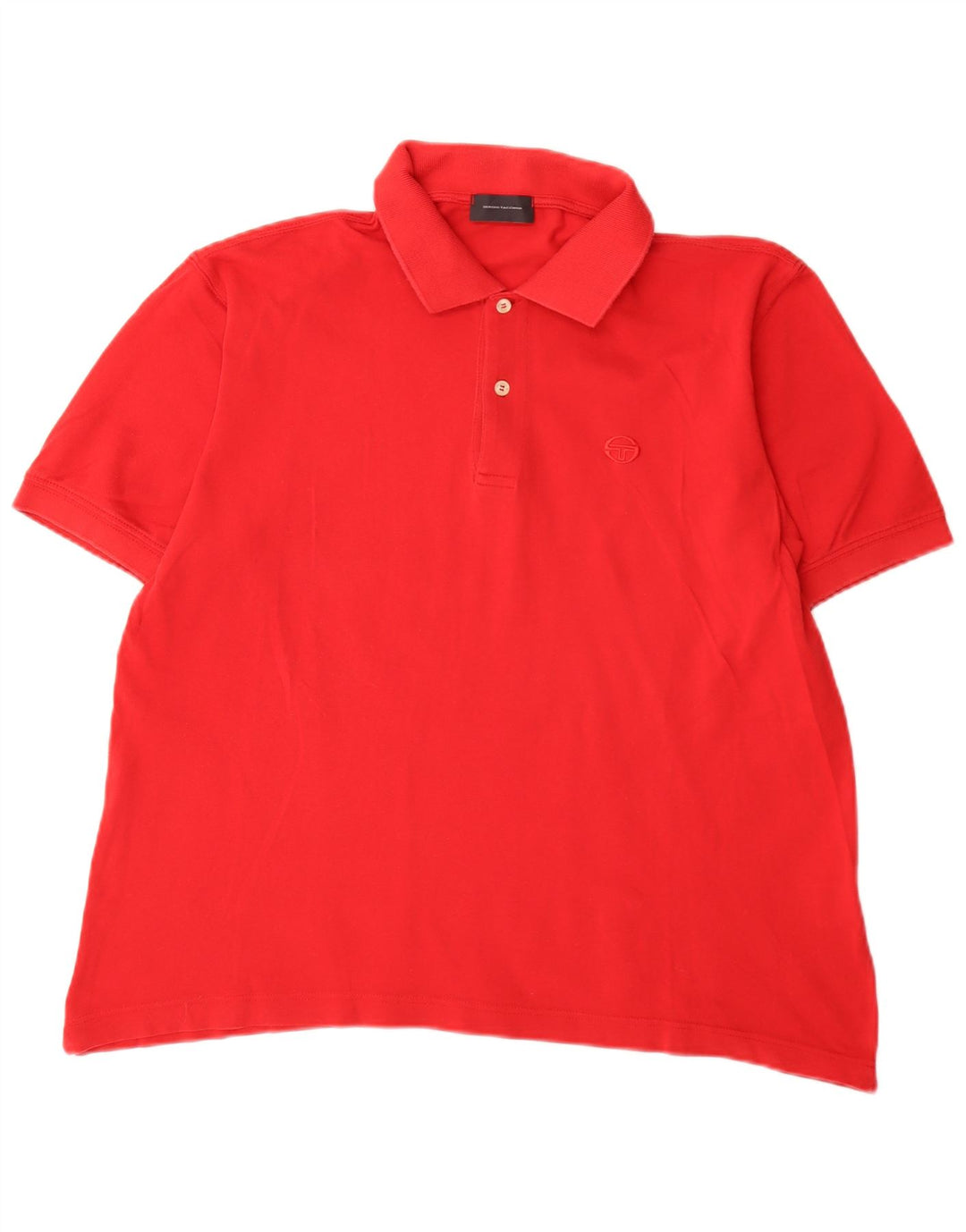 Sergio Tacchini Mens Regular Fit Polo Shirt IT 50 Medium Red Cotton