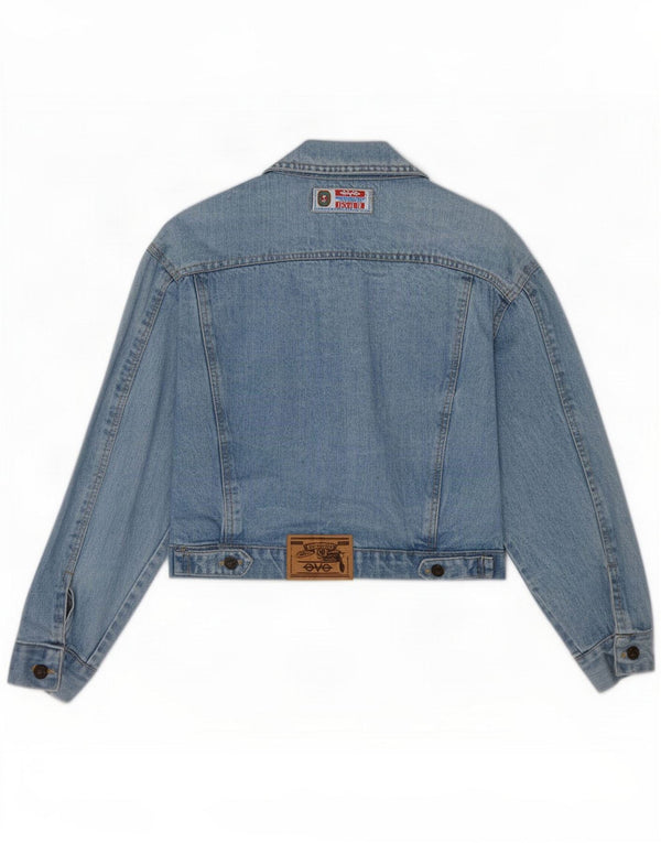 Eve Womens Oversized Denim Jacket US 1 XS Blue
