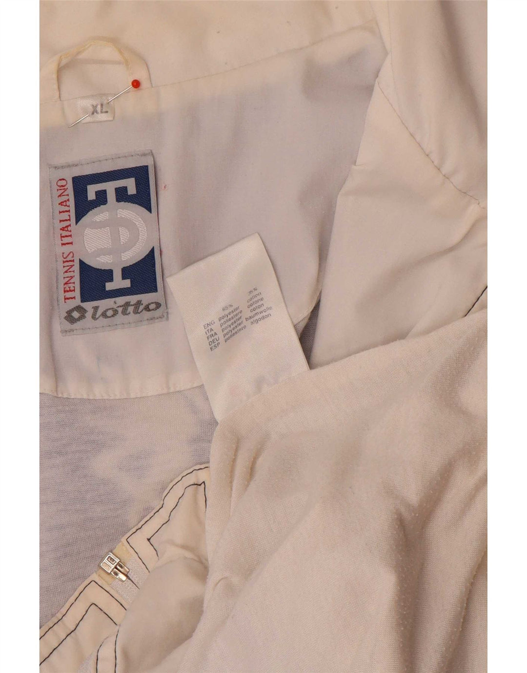 Lotto Mens Graphic Tracksuit Top Jacket XL Blue Colourblock Polyester