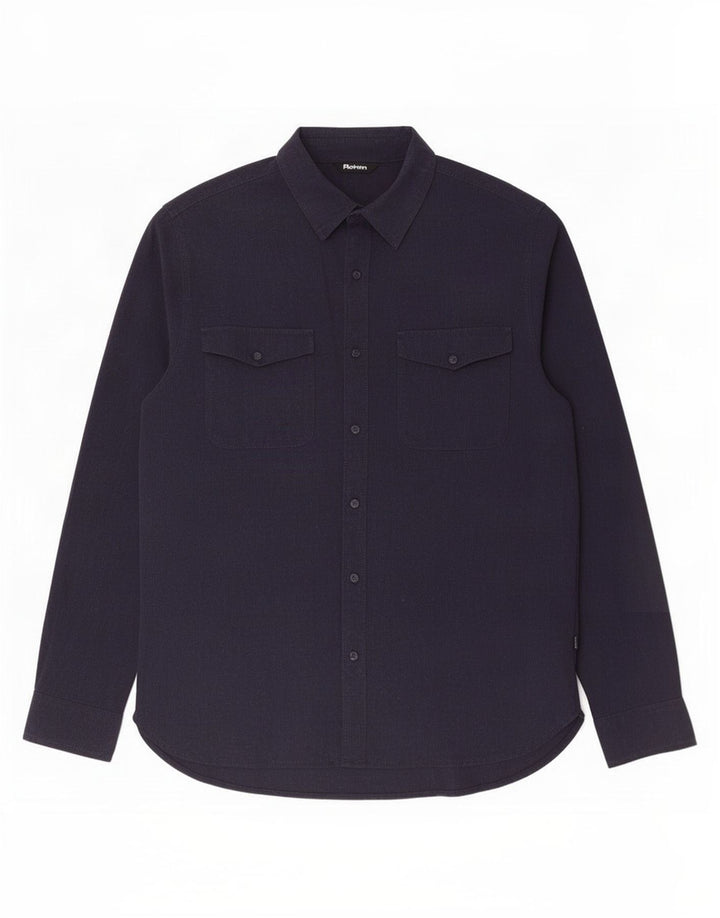 Rohan Mens Shirt Large Navy Blue Linen
