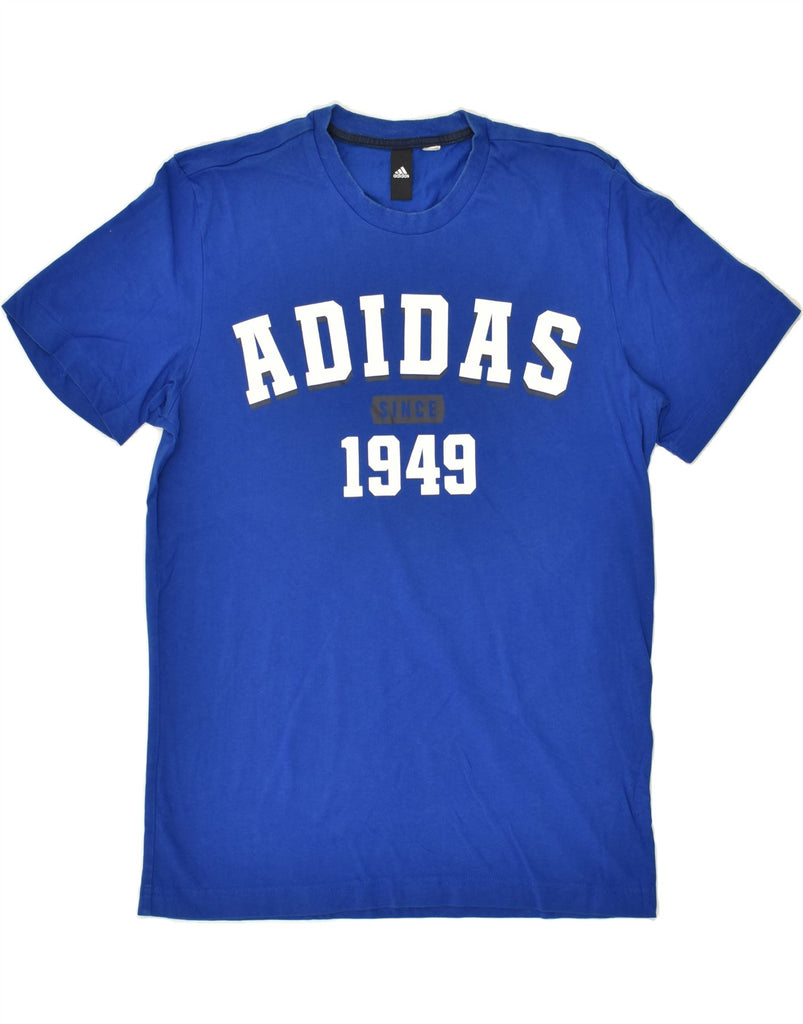 ADIDAS Mens Graphic T-Shirt Top Small Blue | Vintage Adidas | Thrift | Second-Hand Adidas | Used Clothing | Messina Hembry 