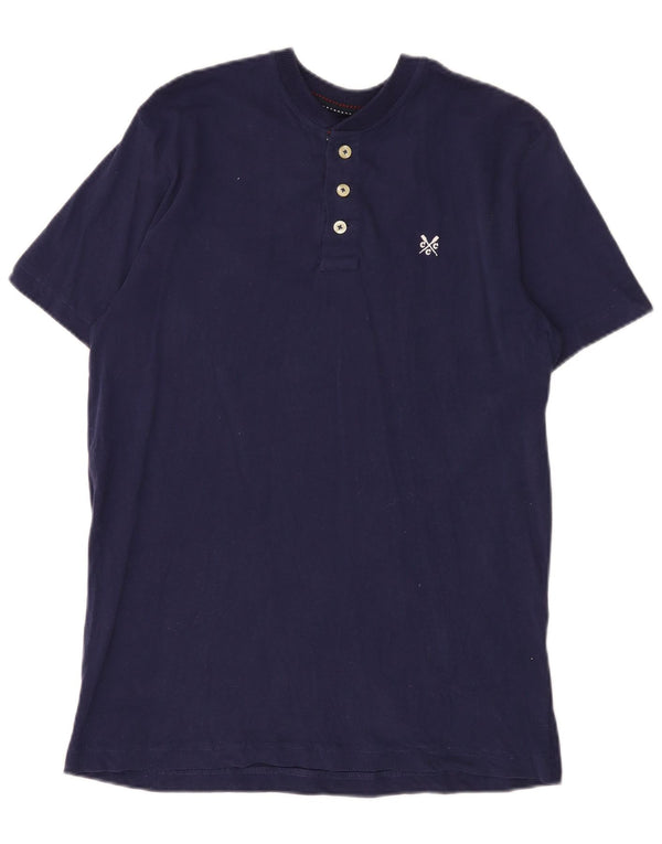 Crew Clothing Mens T-Shirt Top Small Navy Blue Cotton