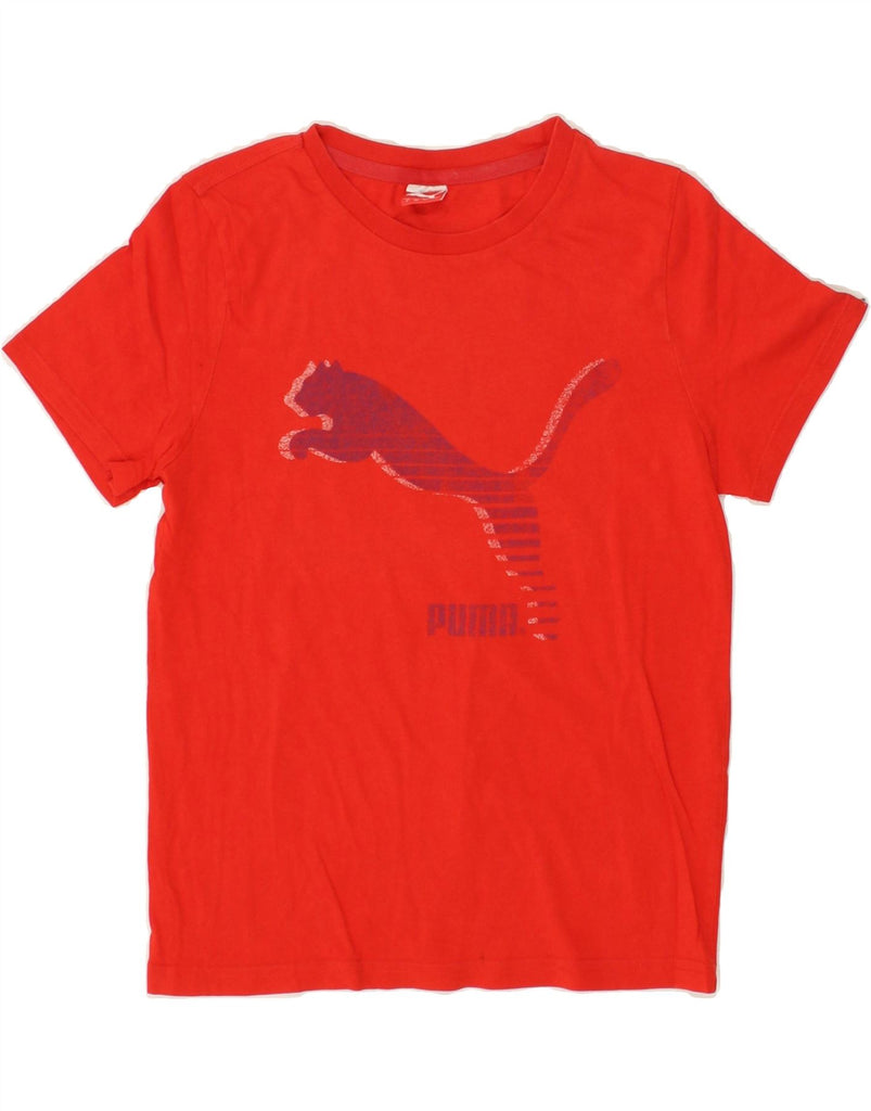 PUMA Boys Graphic T-Shirt Top 11-12 Years Large Red Cotton | Vintage Puma | Thrift | Second-Hand Puma | Used Clothing | Messina Hembry 