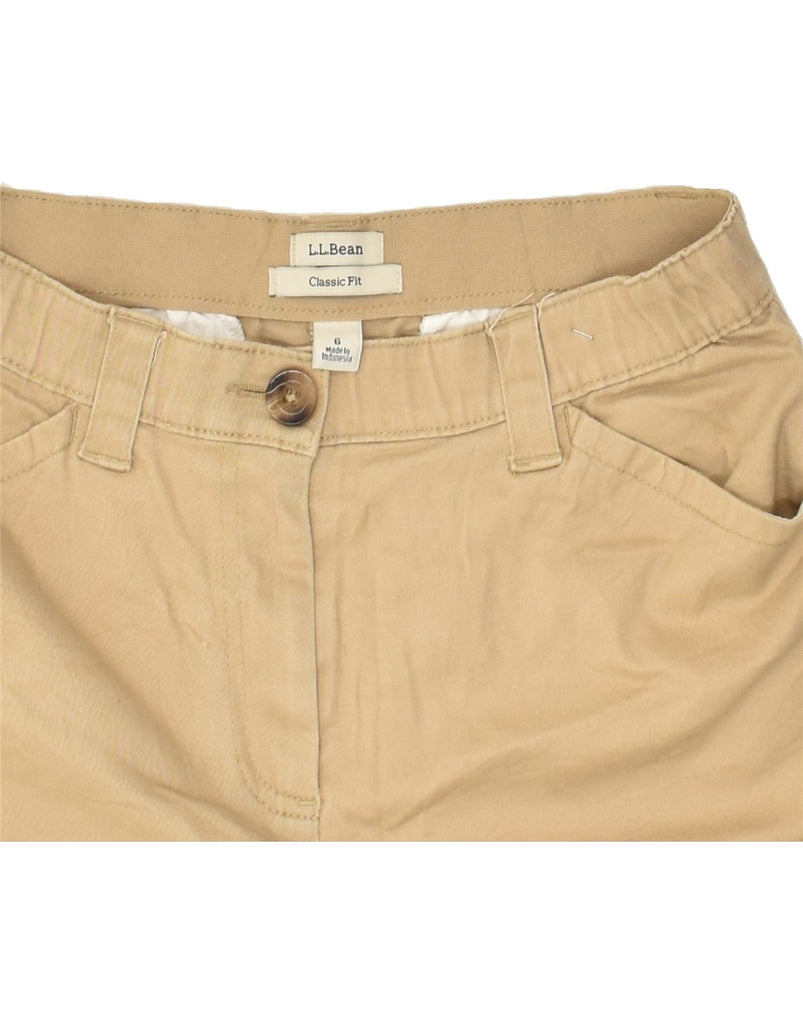 L.L.BEAN Womens Casual Shorts US 6 Medium W30 Beige Cotton | Vintage L.L.Bean | Thrift | Second-Hand L.L.Bean | Used Clothing | Messina Hembry 