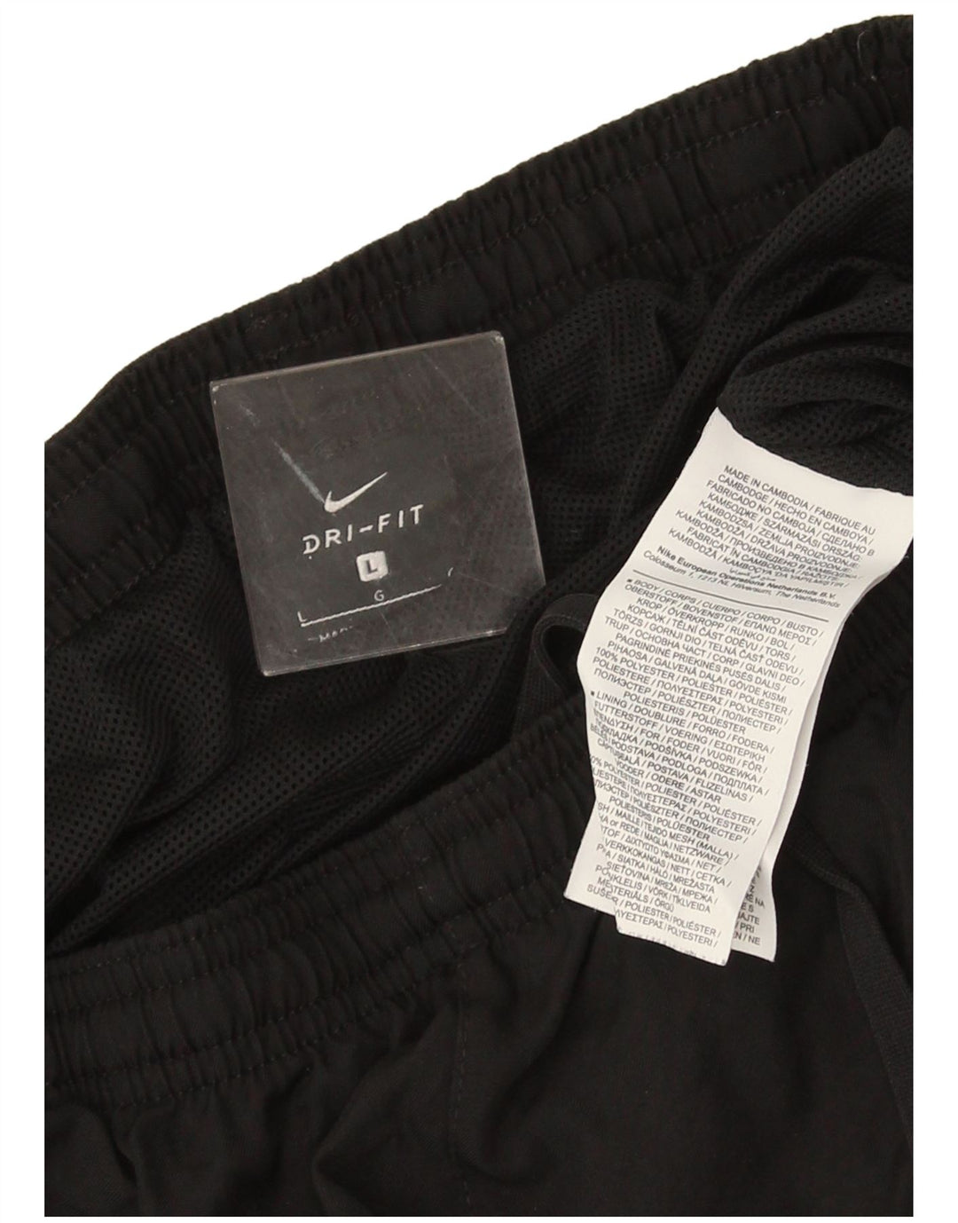 Nike Mens Dri Fit Tracksuit Trousers Joggers Large Black Polyester