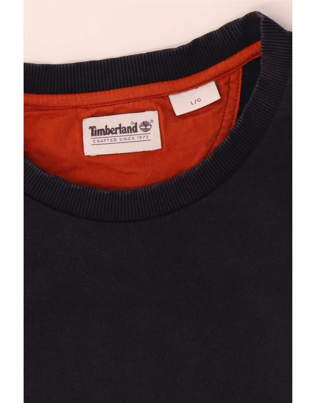 Timberland Mens Sweatshirt Jumper Large Navy Blue Cotton