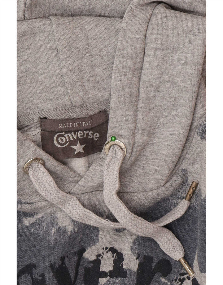Converse Mens Graphic Hoodie Jumper Medium Grey