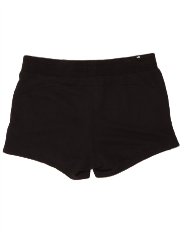 PUMA Womens Sport Shorts UK 16 Large Black Cotton