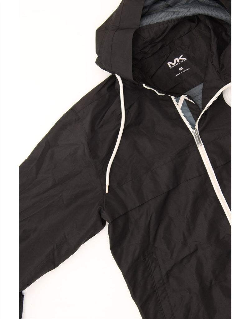 MICHAEL KORS Mens Hooded Rain Jacket UK 38 Medium Black Polyester Vintage Michael Kors and Second-Hand Michael Kors from Messina Hembry 