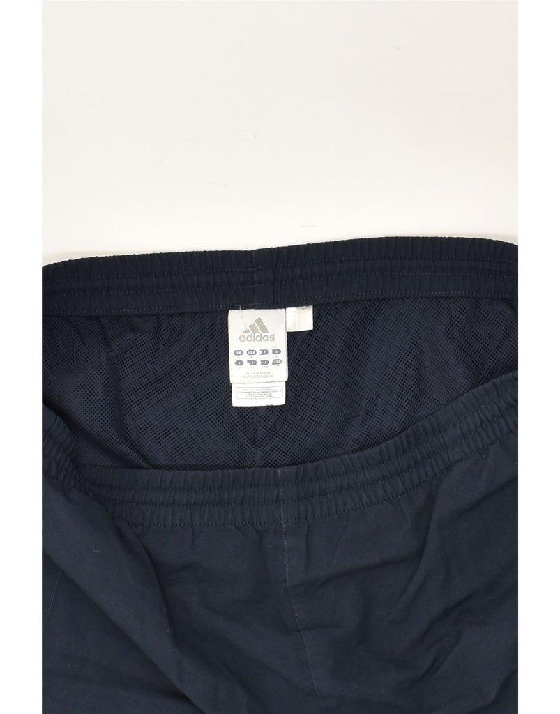 ADIDAS Mens Sport Shorts Large Navy Blue Polyester | Vintage Adidas | Thrift | Second-Hand Adidas | Used Clothing | Messina Hembry 