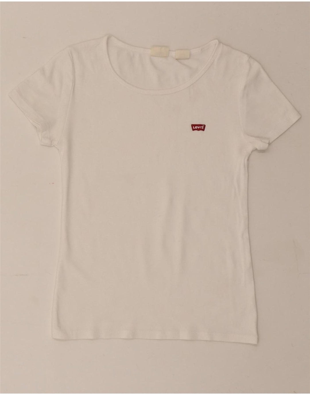 LEVI'S Womens T-Shirt Top UK 6 XS White Cotton Vintage Levi's and Second-Hand Levi's from Messina Hembry 