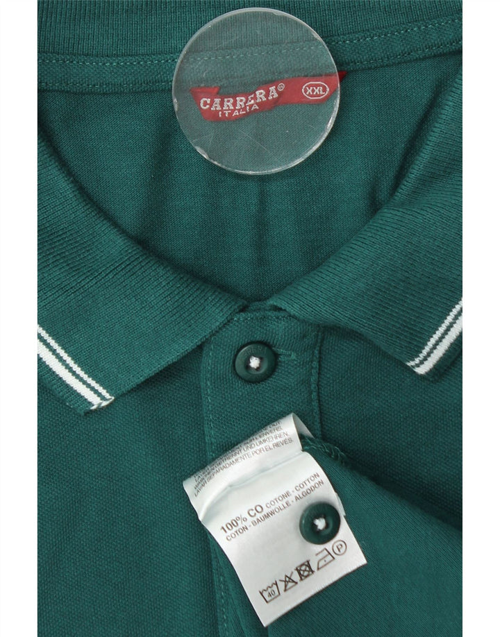 Carrera Mens Polo Shirt 2XL Green Cotton