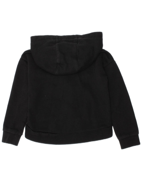 Nike Girls Zip Hoodie Sweater 4-5 Years Black Cotton