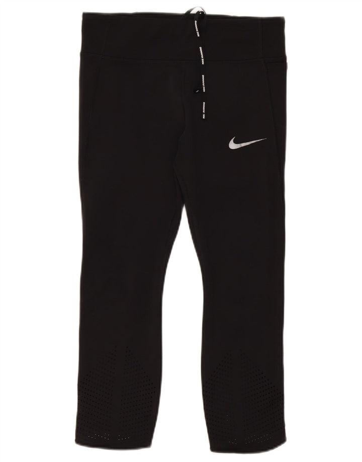 Nike Womens Dri Fit Capri Leggings UK 12 Medium  Black