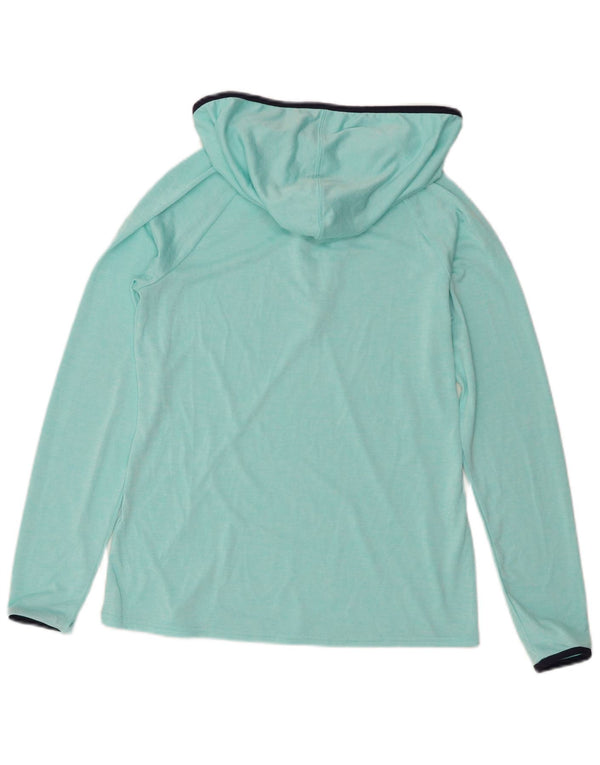Under Armour Womens Heat Gear Hooded Top Long Sleeve UK 10 Small Blue
