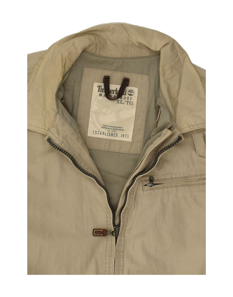 TIMBERLAND Mens Bomber Jacket UK 42 XL Beige Cotton | Vintage Timberland | Thrift | Second-Hand Timberland | Used Clothing | Messina Hembry 