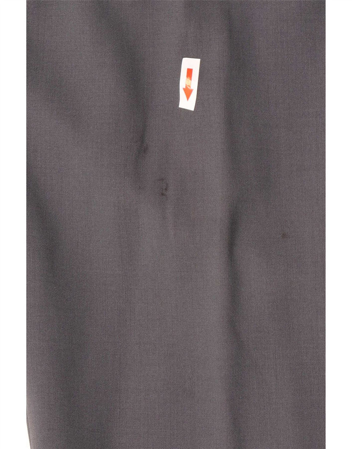 Marks & Spencer Mens Straight Suit Trousers W36 L29 Grey New Wool