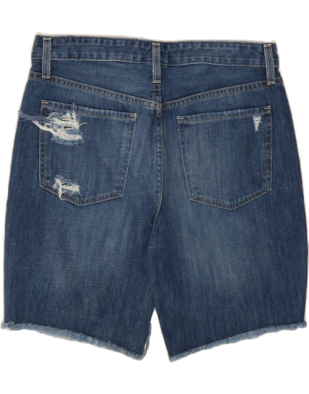 MOSSIMO Womens Boyfriend Fit Distressed Denim Shorts US 6 Small W28  Blue Vintage Mossimo and Second-Hand Mossimo from Messina Hembry 