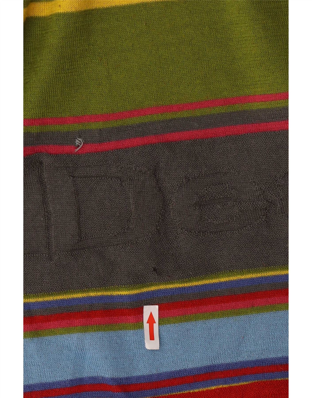 Desigual Mens Graphic Crew Neck Jumper Sweater Medium Multicoloured Striped
