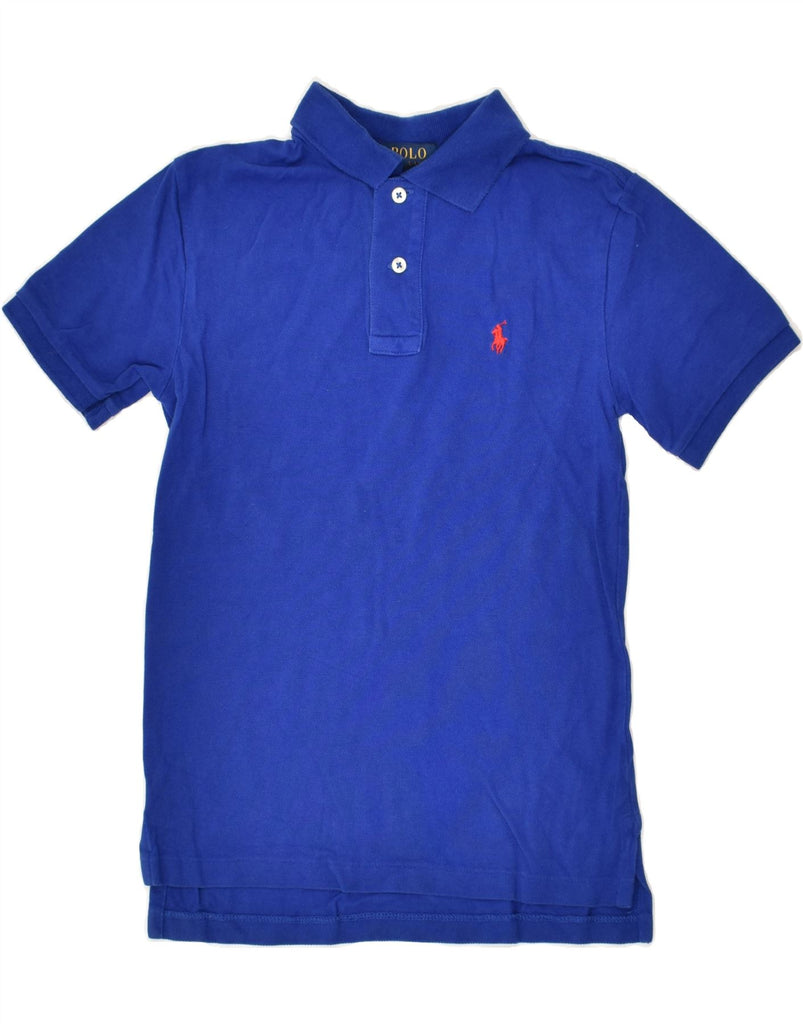 POLO RALPH LAUREN Boys Polo Shirt 7-8 Years Small Blue Cotton | Vintage Polo Ralph Lauren | Thrift | Second-Hand Polo Ralph Lauren | Used Clothing | Messina Hembry 