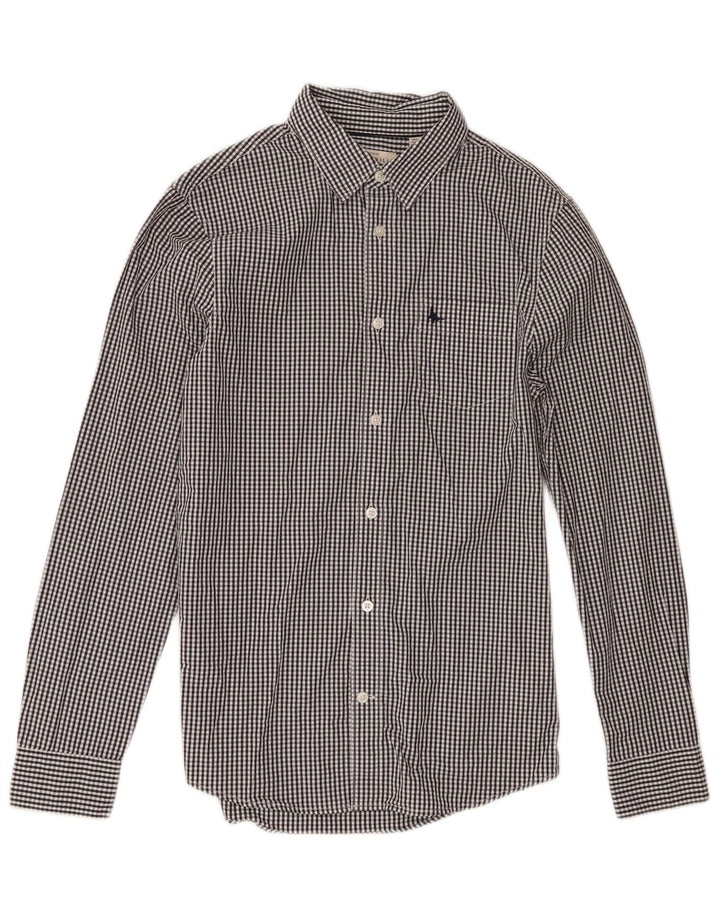 Jack Wills Mens Classic Fit Shirt XS Black Gingham Cotton