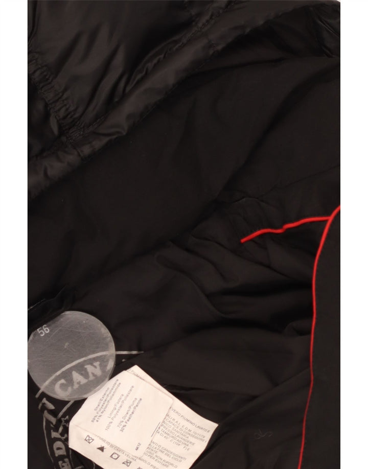 CANADIENS Mens Hooded Padded Jacket IT 56 3XL Black Polyester