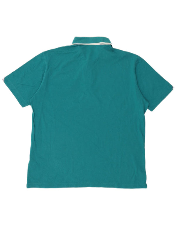 Navigare Mens Polo Shirt 4XL Turquoise Cotton