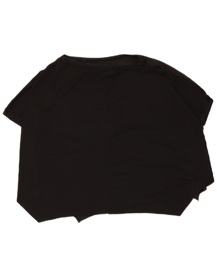 Zara Womens Oversized Blouse Top UK 14 Medium Black
