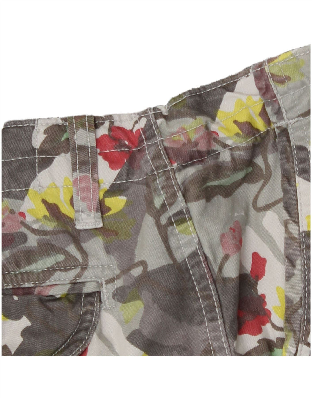 Scorpion Bay Mens Cargo Shorts W31 Medium  Grey Floral Cotton